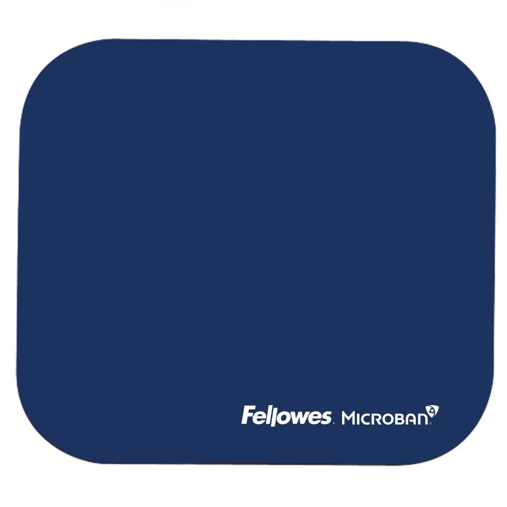 Fellowes Mouse Mat With Non-Slip Rubber Base - Mouse Pad With Antibacterial Protection - Suitable For Both Optical And Laser Mice - 199 X 232 X 2Mm