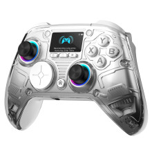 AOC PC Controller - Interactive Screen Wireless Controller Compatible with PC/Switch/PS4/iOS/Android, Hall Effect Joystick & Dual-Mode Triggers, RGB