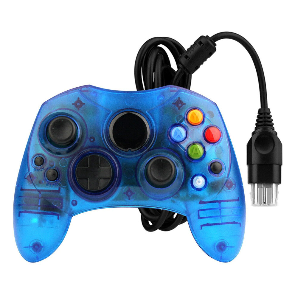 Ostent Wired Controller Gamepad Joystick S Type 2 A For Microsoft Old Generation Xbox Console Video Games Color Blue 5000298442907