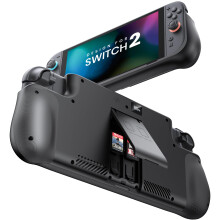 GagaKing Battery Case for Nintendo Switch 2 (2025), 10000mAh Power Bank Support PD/QC Fast Charging, LED Display, USB-C Ports, 2 Game Card Slots & Ki