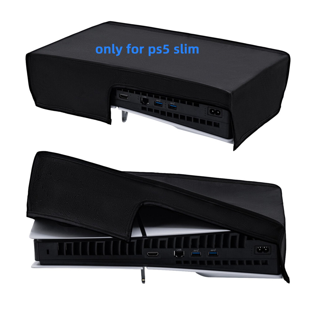 Mcbazel Horizontal Ps5 Slim Dust Cover Anti Scratch Protective Cover Sleeve For Ps5 Slim Game Console - (Not For Ps5/Ps5 Pro) Black 5006514357420