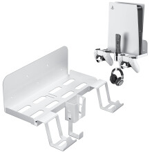 Aceshop PS5 Wall Mount, 5 in 1 PlayStation 5 Wall Mount (Disc and Digital Edition) Wall Bracket for PlayStation 5 with Detachable Controller Holder &