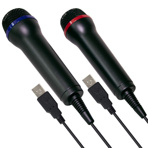 IMP Tech Universal Duets Twin USB Microphone Pack (PS5, PS4, XBOX Series X/S, XBOX One, Switch and PC