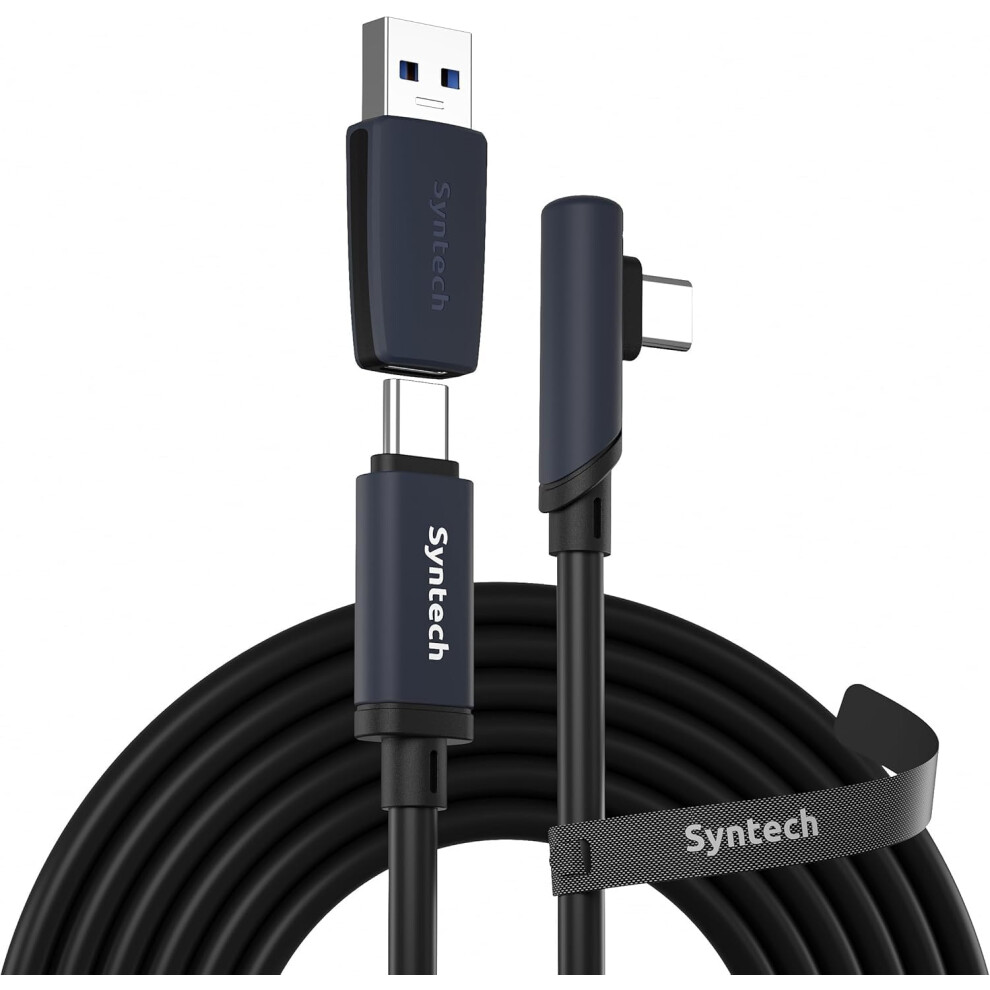 Syntech Link Cable Compatible With Meta/Oculus Quest 3S/Quest 3/Quest2/Pro/Pico 4/Ultra And Pc/Steamvr, 16Ft Upgraded Cable With Usb 3.0 Adapter, Hig 5001865476998