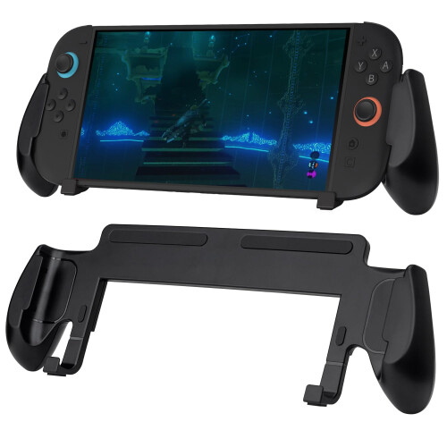 Mcbazel Console Grip Case for Switch 2, Lightweight ABS Material Protection with 5 Game Card Slots, Ergonomic Switch 2 Grip Case for Nintendo Switch