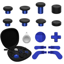 CHARM FOCUS 16-in-1 Metal Thumbsticks Replacement Kits for Xbox Elite Series 2 – Includes Magnetic Joysticks, Paddles, Silicone Caps, D-Pads, Adjust