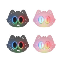 PlayVital Cute Universal Illuminated LED Thumbstick Grips for ps5, for ps4, Joystick Caps for Xbox Series X|S, for Xbox One, Switch Pro Controllers,