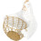 Fun Chicken Shape Egg Baskets Iron Crafted White Gold Kitchen Storage Decorative Practical 1