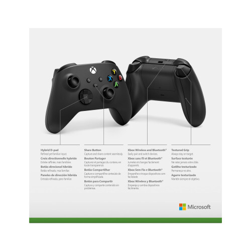 Xbox Xbox Wireless Controller – Carbon Black Series X|S, One, and Windows Devices