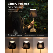 NEWSEE Touch Rechargeable Cordless Table Lamp, Portable Dimmable LED Retro Bedside Light, 4000mAh Battery Powered, Suitable for Indoor, Outdoor, bar,