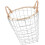 Vintage Grid Pattern Metal Storage Basket Large Capacity Rustic Wire Basket 1
