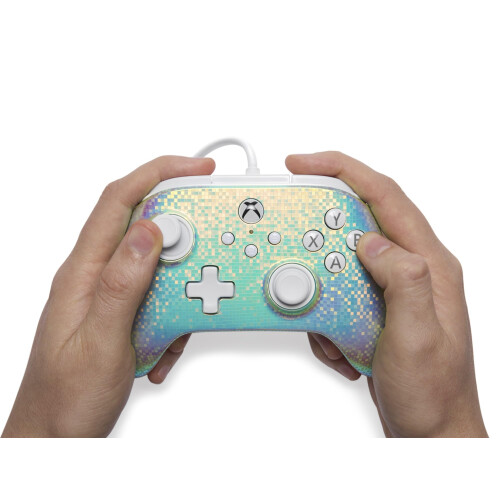 PowerA Advantage Wired Controller for Xbox Series X|S - Disco Ball, gamepad, wired video game controller, gaming controller, USB-C, Works with Xbox O 1