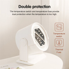 Chauffage Électrique Portable de Bureau pour la Maison et le Bureau, Ventilateur à Air Chaud pour une Utilisation sur Bureau et Chauffe-Pieds