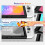 daydayup [4 Pack Tempered Glass Screen Protector Compatible with Nintendo Switch OLED Model 2021 - with [Alignment Frame] Transparent HD Clear Screen 4