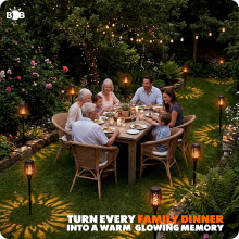 BrightBloom 6 Pack Solar Flickering Flame Lights Outdoor Waterproof Garden