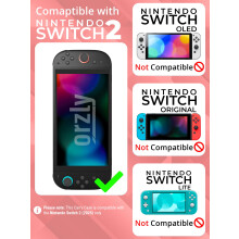 Orzly Carry Case for Nintendo Switch 2 2025 Console 7.9 inch Screen Protection Hard Case with Smart Storage for Accessories and Games Pockets Gift Bo
