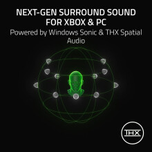 Razer BlackShark V3 Xbox S|X - Wireless esports headset - TriForce 50mm Driver - Detachable Wideband Mic - HyperSpeed 2,4 GHz & Bluetooth - Surround