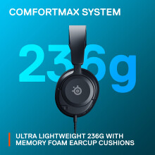 SteelSeries Arctis Nova 1P for PlayStation - PS5 Gaming Headset - Hi-Fi Drivers - 360 Spatial Audio - AirWeave Memory Foam Ear Cushions - Lightweigh