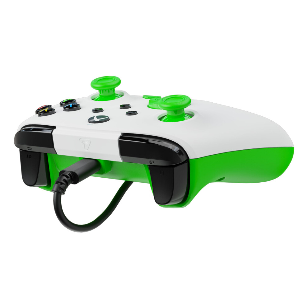 Turtle Beach Rematch Core And Wired Gaming Controller With Audio Controls, Rumble Motors And Impulse Triggers – Licensed For Xbox Series White/Green