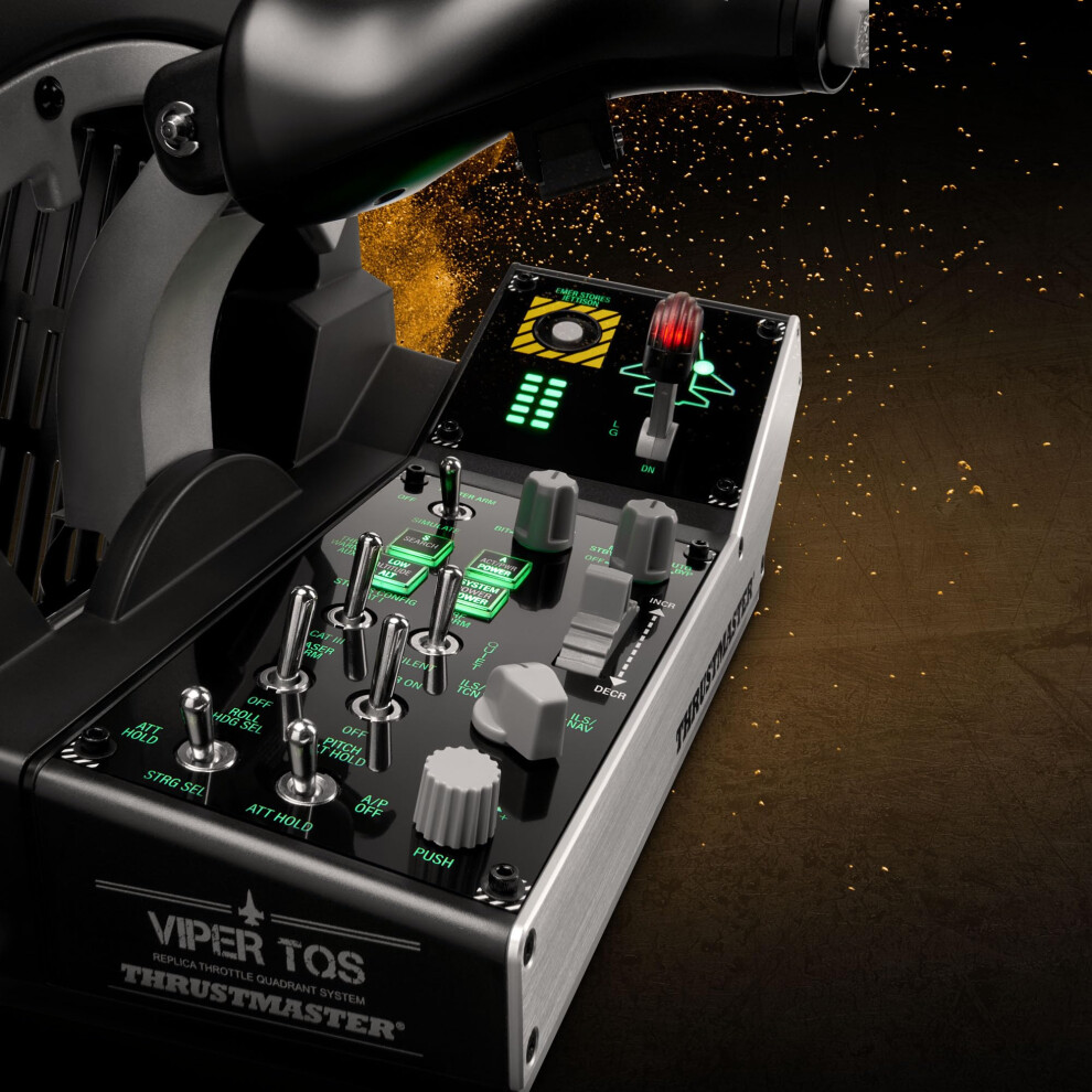 Thrustmaster Viper Tqs Mission Pack For Pc, Metal Throttle Quadrant System, Throttle And Control Panel Included, Hall Effect Precision, 64 Action But