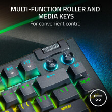 Razer BlackWidow V4 75% - Hot-swappable Mechanical Gaming Keyboard (Compact 75 percentage Layout, 2-side Underglow, Multi-function Roller and Media K