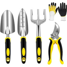 Garten-Set aus Aluminiumlegierung: Gartenschere, Gartenschere, Handschuhe und Pflanzwerkzeug