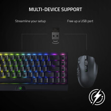 Razer Naga V2 HyperSpeed - Ergonomic Wireless MMO Gaming Mouse (with 19 Programmable Buttons, HyperSpeed Wireless (2.4 GHz), Up to 250 Hours of Batte