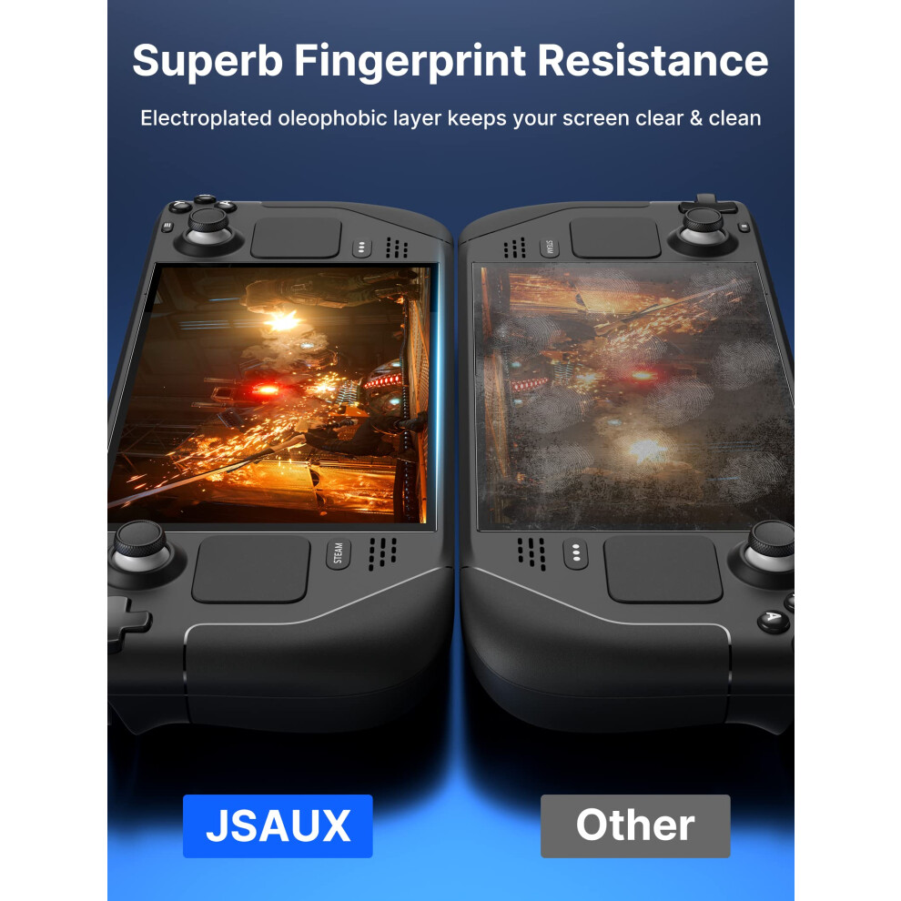 Jsaux 2-Pack Screen Protectors Compatible With Steam Deck, Ultra Hd Tempered Glass Protector 9H Hardness Easy To Install With Guiding Frame Scratch R 5002644200186
