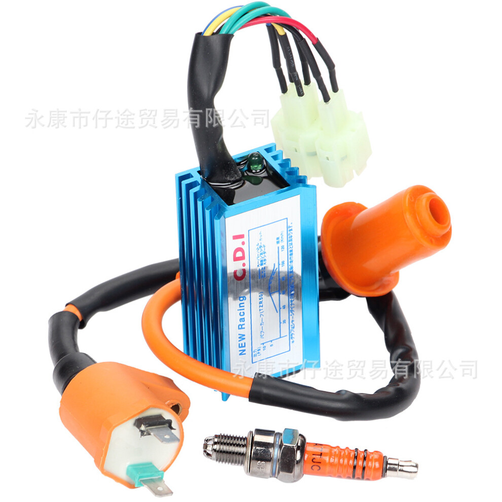 Atv Scooter Gy6 50/125/150Cc Upgraded Ac/6-Pin Ignition Coil & A7tc Spark Plug Cdi Kit 4177005312387