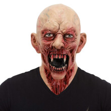 Maschera da vampiro/zombi per Halloween, horror, travestimento da demone, copricapo per spettacoli, costume.