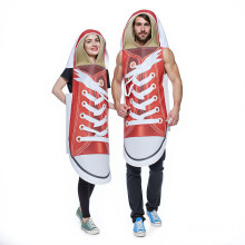 Halloween Par Tygskor Cosplay Kostym Set Rolig Prank Party Outfit Performance Kostym