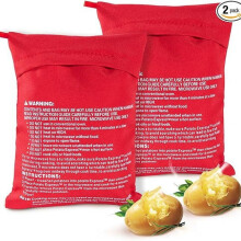 Sac de cuisson réutilisable rouge pour micro-ondes – Kit de sac de cuisson