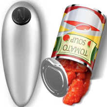 Ouvre-boîte électrique créatif en forme de N, ouvre-bouteille à bouton-poussoir en plastique, kit d'ouvre-couvercles à une oreille