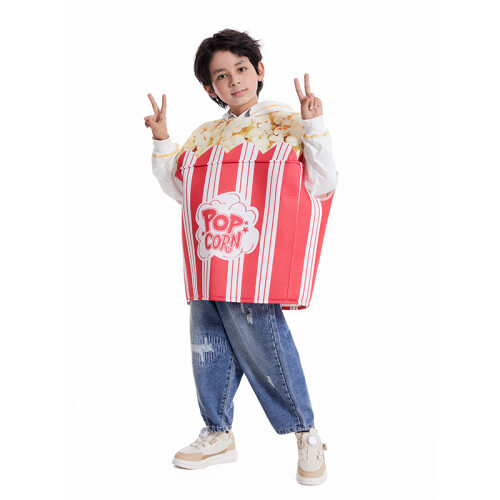 Halloween Cosplay Dockoutfit Tecknad Anime Popcorn Performance Kostym