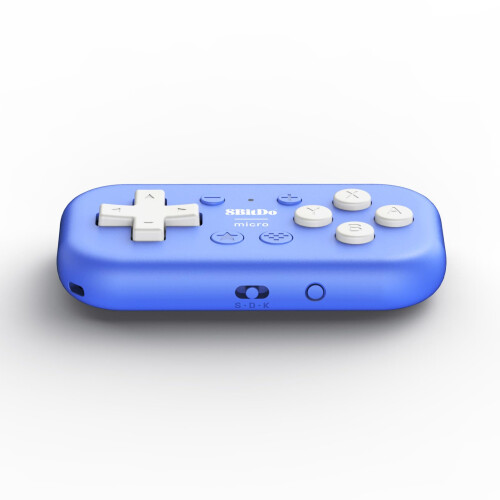 8Bitdo Micro Bluetooth Gamepad Pocket-sized Mini Controller for Switch, Android, and Raspberry Pi, Support Keyboard Mode (Blue) 2