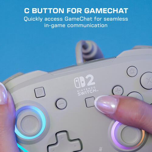Turtle Beach Turtle Beach Afterglow Wave Grey Wired RGB Gaming Controller. Officially Licensed for Nintendo Switch 2 1