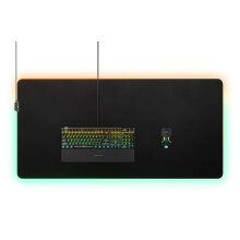 SteelSeries QcK 3XL Prism - 2-zone RGB Illumination - Optimized For Gaming Sensors - Size 3XL (1220 x 590 x 6mm) - Black + RGB
