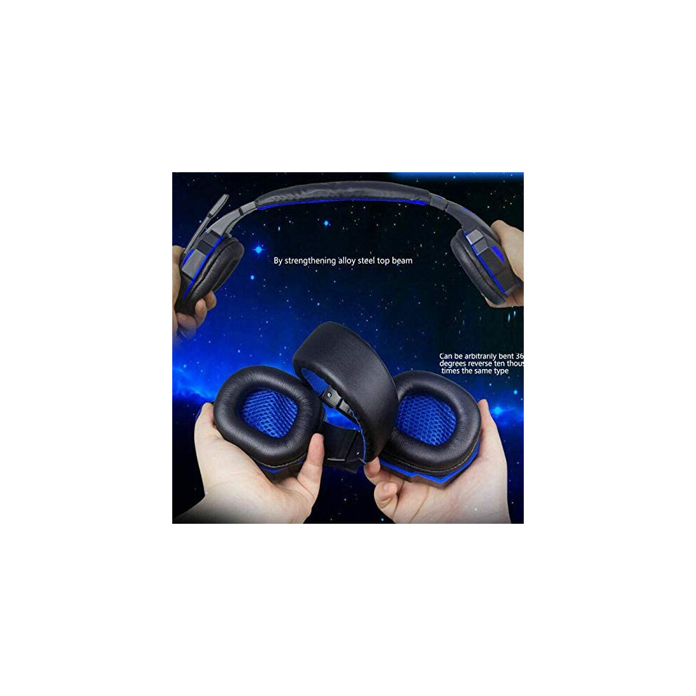 Damohony Ps4 Headset Gaming Wired With Microphone, Over-Ear Low Bass Stereo Surround Sound Headphone For Ps4 Ps5 Xbox One Pc Laptop, Lightweight Comf 5003303151627
