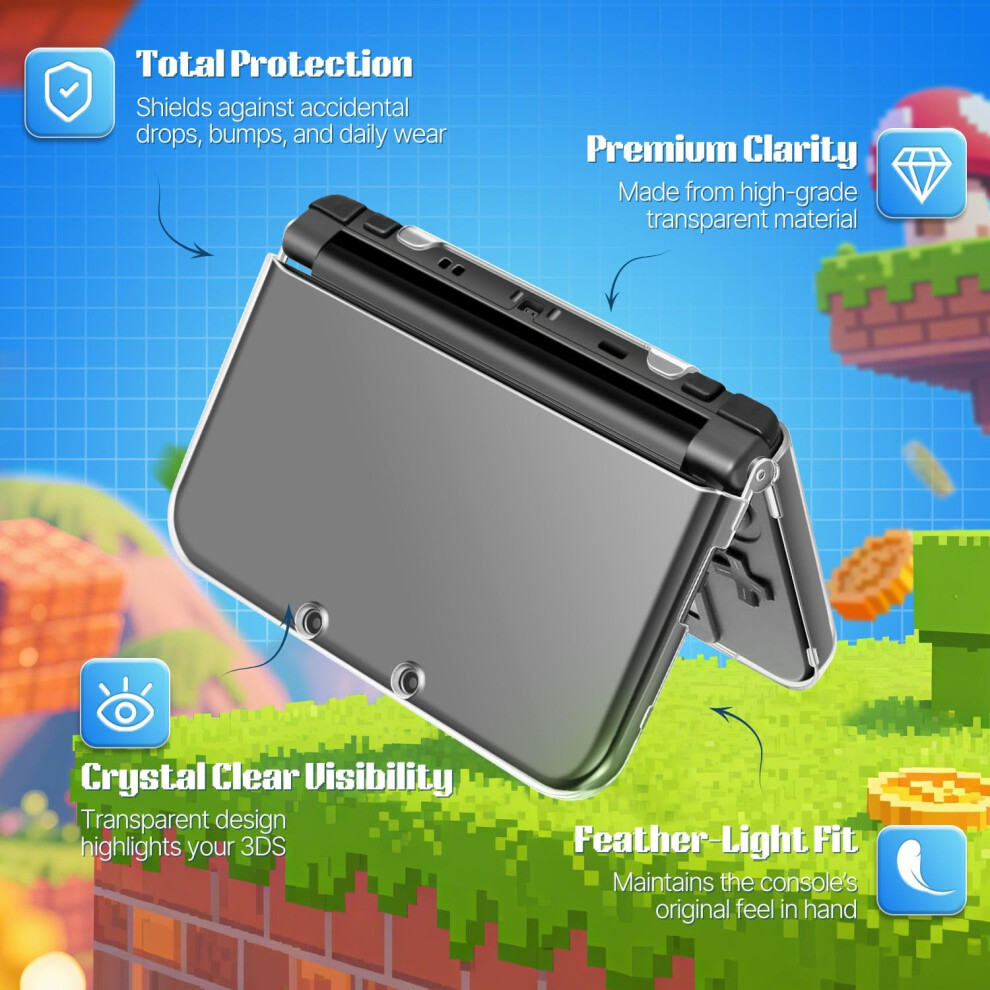 Tnp Case Compatible With New Nintendo 3Ds Xl Ll 2015 - Ultra Clear Crystal Transparent Hard Shell Protective Case Cover Skin For New Nintendo 3Ds Xl 5004195892148