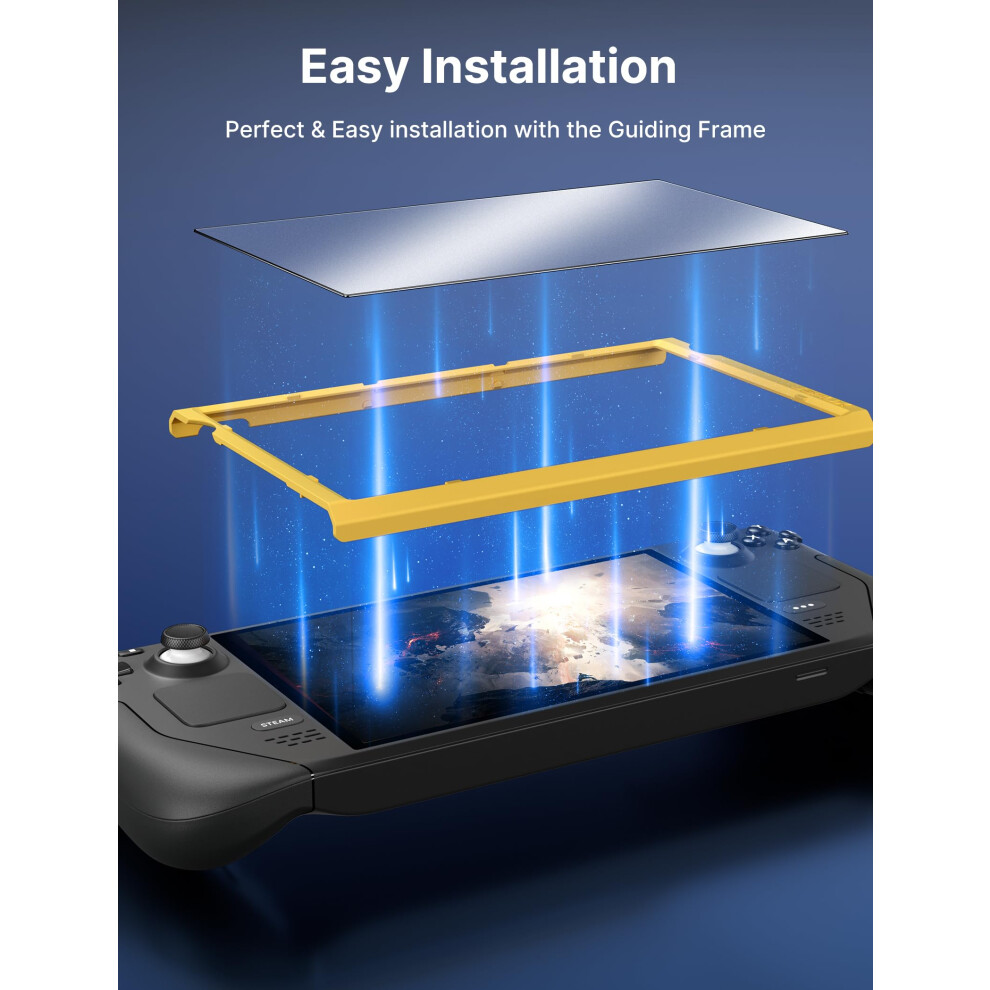 Jsaux 2-Pack Screen Protector Compatible With Steam Deck Lcd & Oled, Anti Glare Protector 9H Hardness Easy To Install With Guiding Frame Scratch Resi 5000666352623