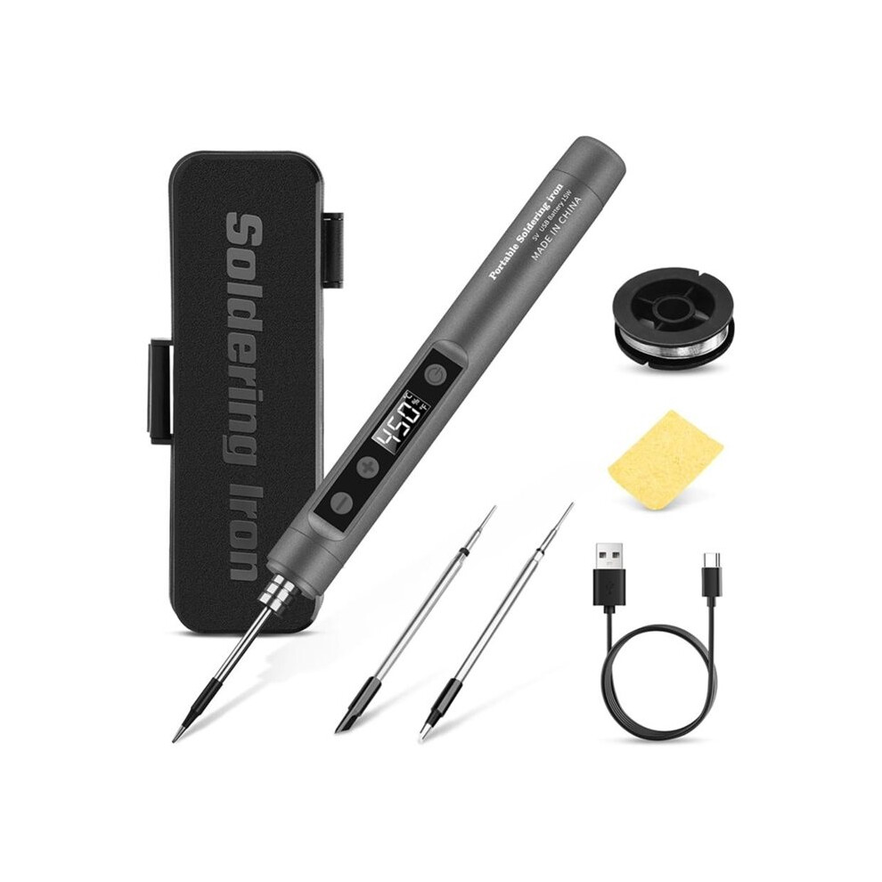 Cordless Soldering Iron Kit Usb Rechargeable Lcd Digital Adjustable Temperature Thermostatic For Home Appliance Repair 4711456743620
