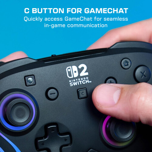 Turtle Beach Turtle Beach Afterglow Wave Black Wireless RGB Gaming Controller. Officially Licensed for Nintendo Switch 2 1