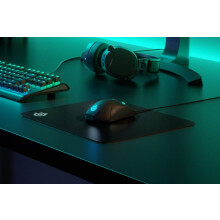 SteelSeries QcK Hard Gaming Mouse Pad - Enhanced Surface Texture - Optimized For Gaming Sensors - Durable Multi-layer construction - Size M (320 x 27