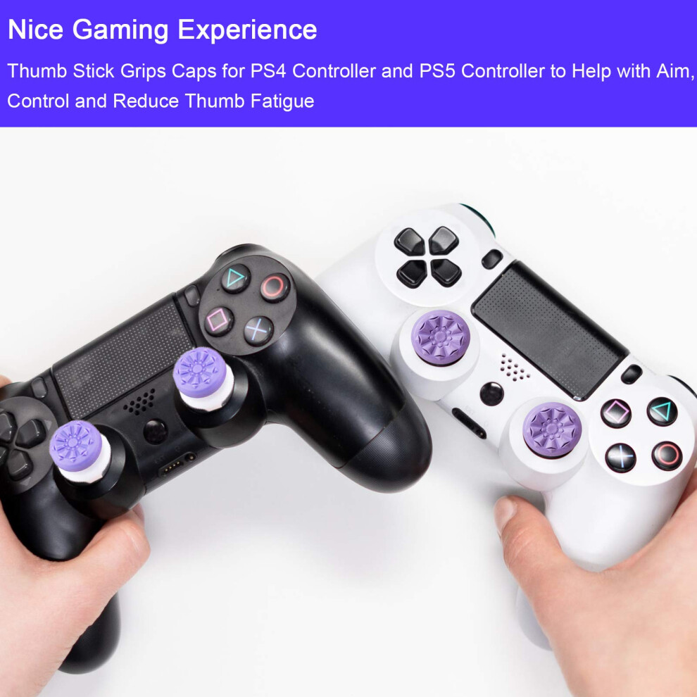 Teuvo Thumb Grips, Silicone Thumb Stick Grips Caps For Ps4 Controller And For Ps5 Controller Thumbsticks To Help With Aim, Control And Accuracy Reduc 5003982030541