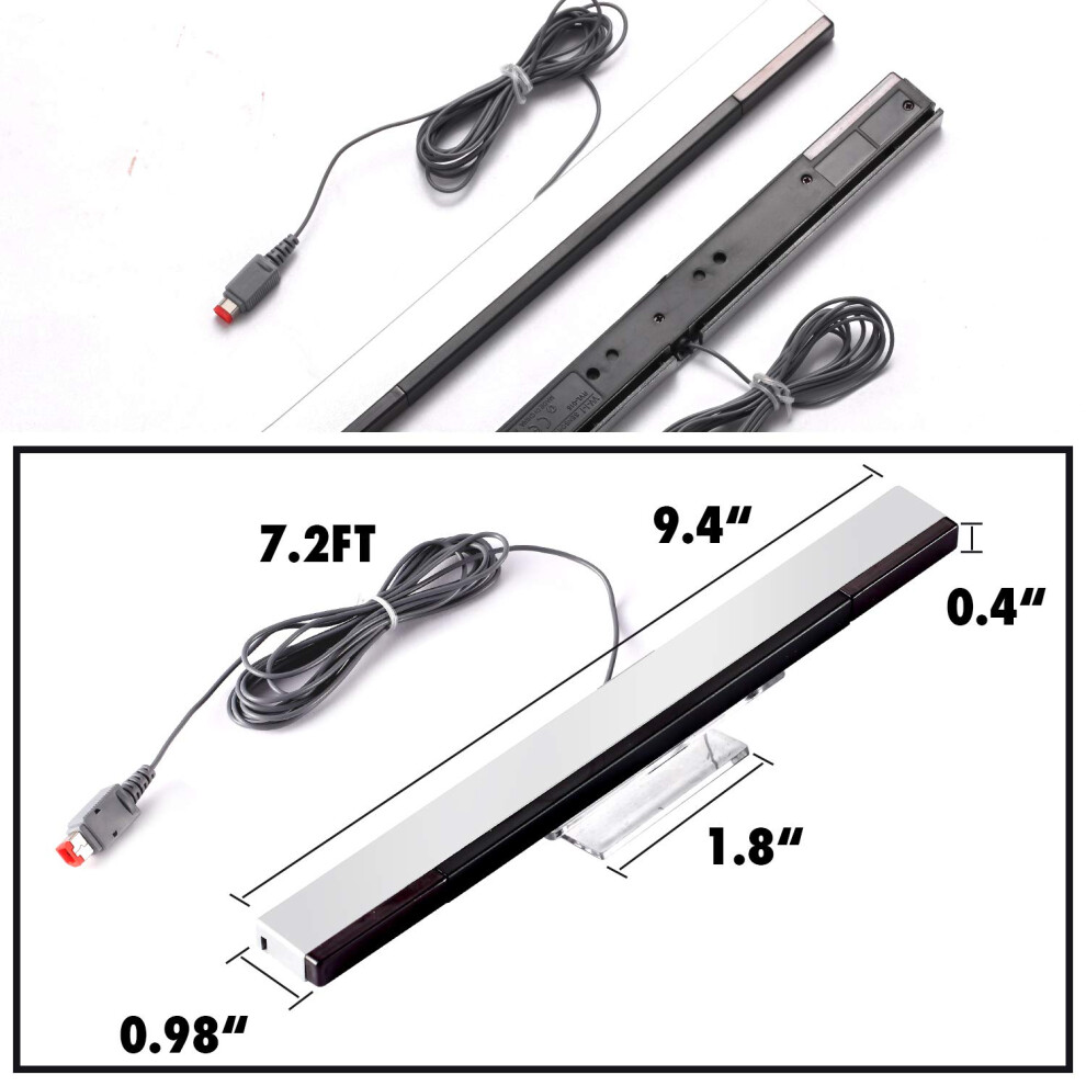 Fpxnb 2 Pcs Replacement Motion Sensor Bars For Nintendo Wii & Wiiu Game Console, Wired Infrared Ir Ray Sensors (Pack Of 2) 5004043749129