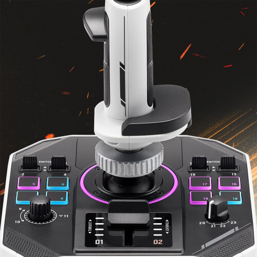 Thrustmaster Thrustmaster Sol-R 1 Flightstick – Space Simulation Joystick for PC – Magnetic Precision (H.E.A.R.T), 21 Action Buttons & Ambidextrous Ergonomic D 1