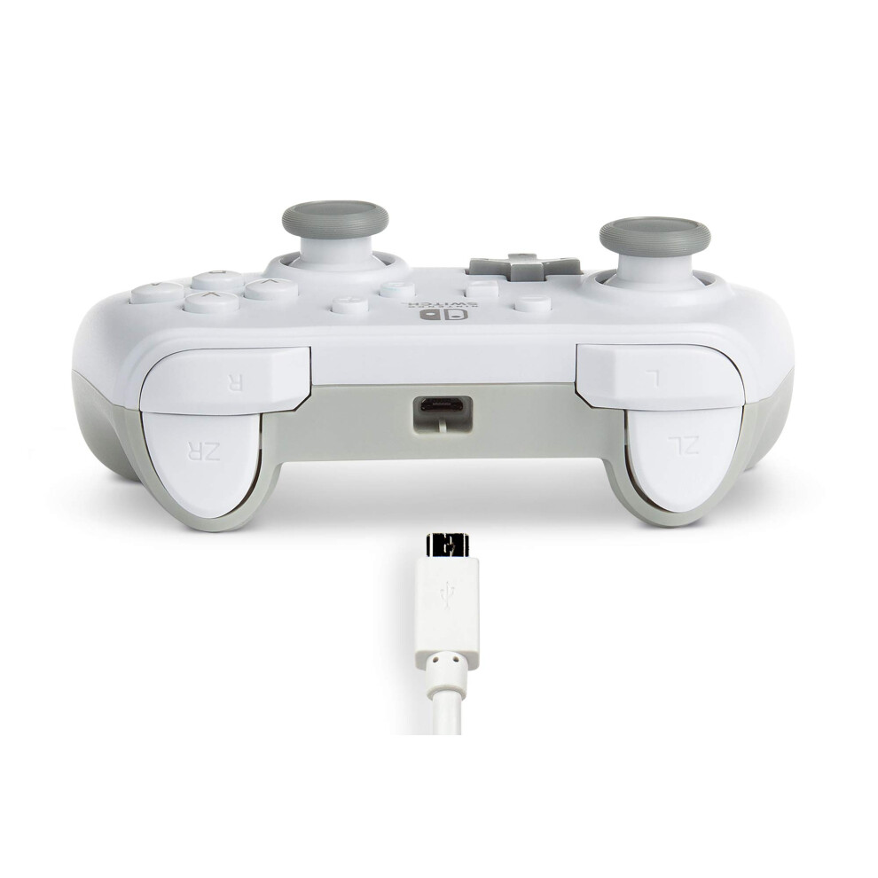 Powera Wired Controller For Nintendo Switch - Oled Model, Nintendo Switch And Nintendo Switch Lite - Gamepad, Game Controller, Wired Controlle White 5006308190264