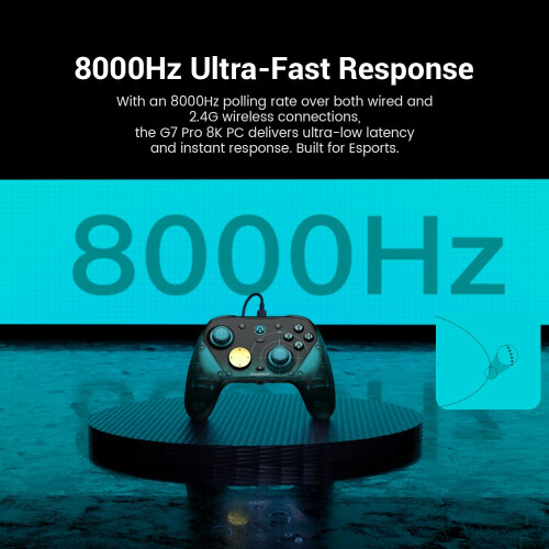 GameSir G7 Pro 8K PC Wireless Controller for Windows with TMR Joysticks, Dual-Mode Trigger Stops, Four Remappable Macro Buttons, 3.5mm Audio Support 1