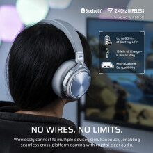 Corsair VIRTUOSO MAX WIRELESS Gaming Headset – Dolby Atmos, Active Noise Cancelling, Sonarworks SoundID, Simultaneous 2.4GHz Wireless & Bluetooth, 5