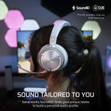 Corsair VIRTUOSO MAX WIRELESS Gaming Headset – Dolby Atmos, Active Noise Cancelling, Sonarworks SoundID, Simultaneous 2.4GHz Wireless & Bluetooth, 5